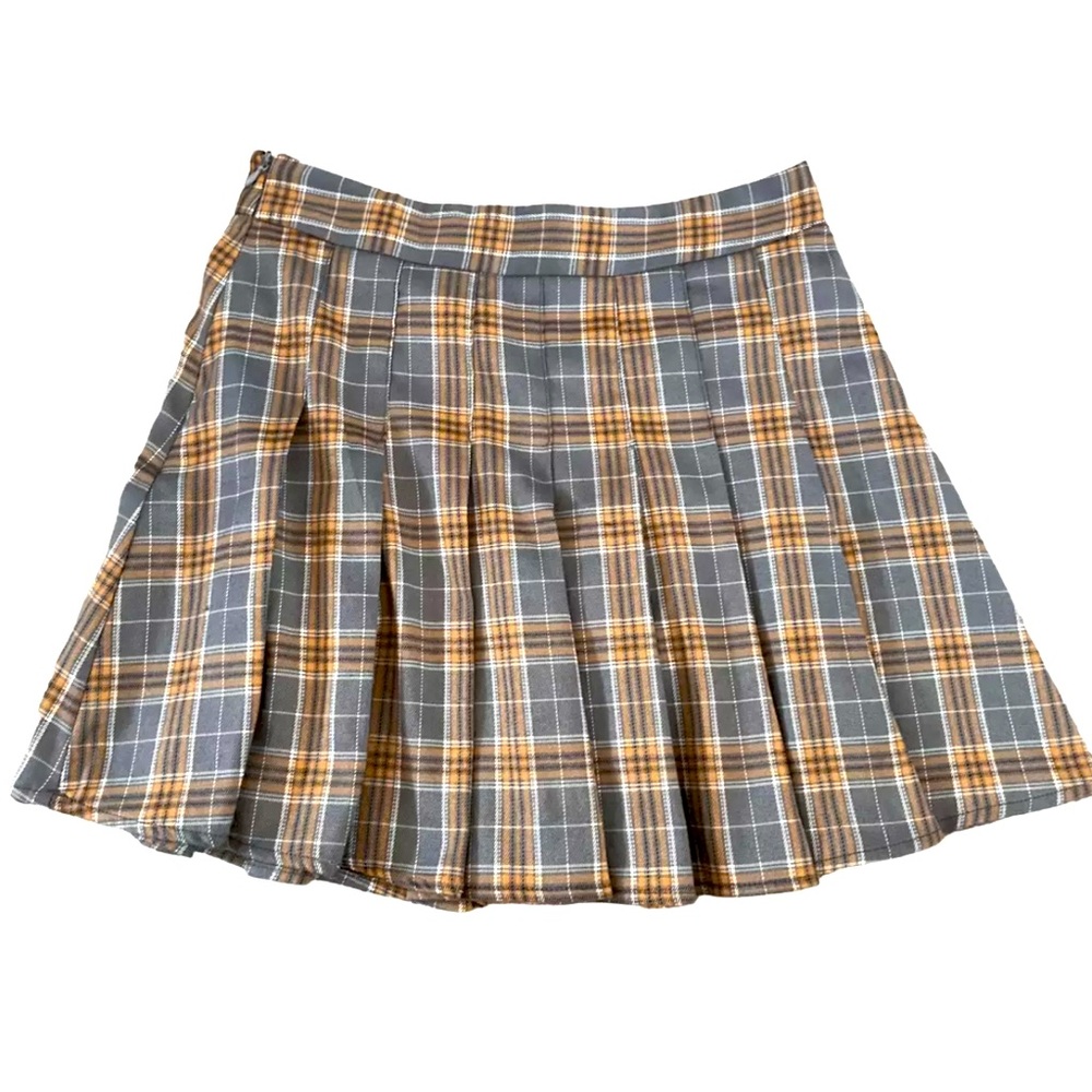 Plaid Pattern Pleated Skort Size 16